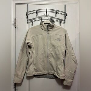 The North Face‎ Apex Womens S Jacket cream gray full zip outdoors cozy hiking